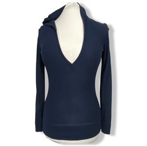 American Eagle Outfitters Hoodie, Form Fitting, Pullover, Very Deep V-neck, GUC